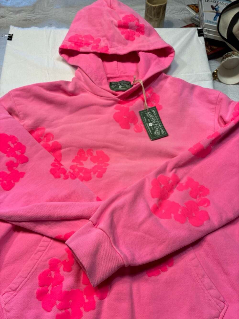 Denim Tears Cotton Wreath Hoodie Pink Size L